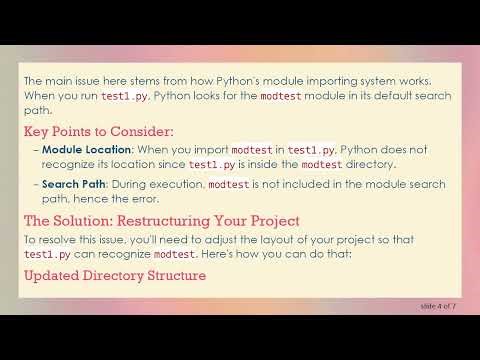 Resolving the ModuleNotFoundError in Python: A Simple Fix for init.py Issues