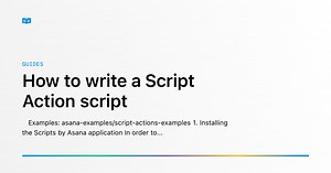How to write a Script Action script