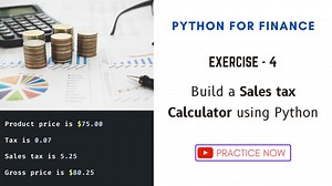 Sales Tax Calculator using Python Python for Finance and Statistics