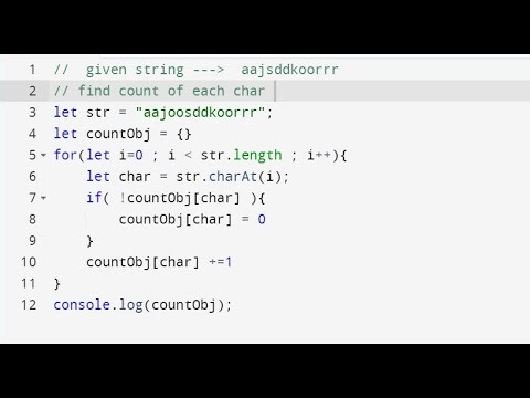 Javascript Coding Interview Questions and Answers HINDI-How to Count Characters in String Javascript