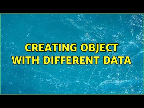 Creating Object with different data