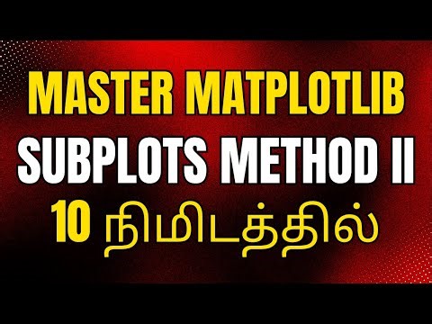 💹Subplots Matplotlib Python Tamil | Matplotlib Tutorial in Tamil #8