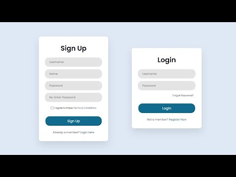 How to make Login and Sign up Form with HTML and CSS | Login & Sign up form HTML and CSS