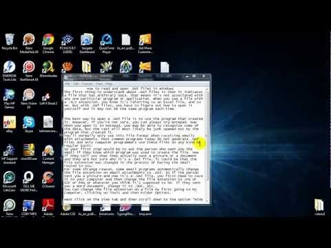 How to read and open .DAT files in Windows