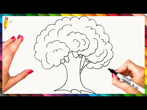 How To Draw A Tree Step By Step 🌳 Tree Drawing Easy