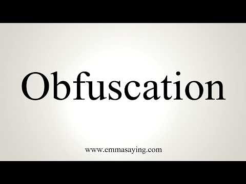 How To Pronounce Obfuscation