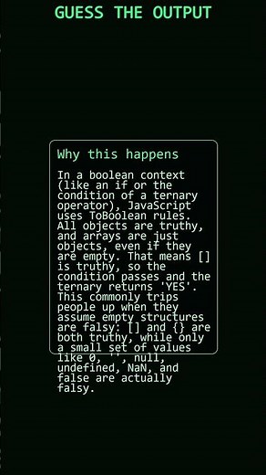 JS Weird: Is an Empty Array Truthy or Falsy?