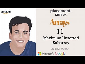 Maximum Unsorted Subarray ||Arrays||11||Interview Bit