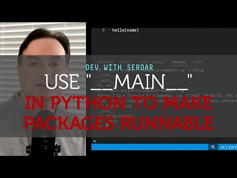 Use "__main__" in Python to make packages runnable