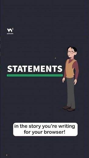 JavaScript Statements - Part 1 - What are Statements? - #w3schools #javascript #programming