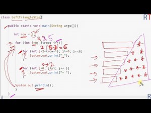 Left Triangle Star Pattern in Java || Java Pattern Printing