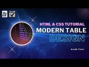 Modern HTML & CSS Table Design | Stylish Table Tutorial