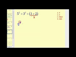 Order of Operations - The Basics