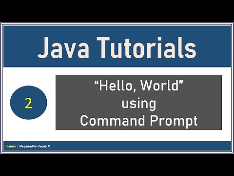 Java Tutorials : Hello, World program from Command Prompt #2