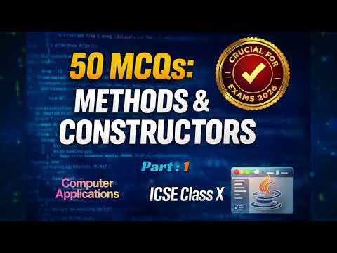 50 MCQs on Methods & Constructors | Part-1 | Java MCQ