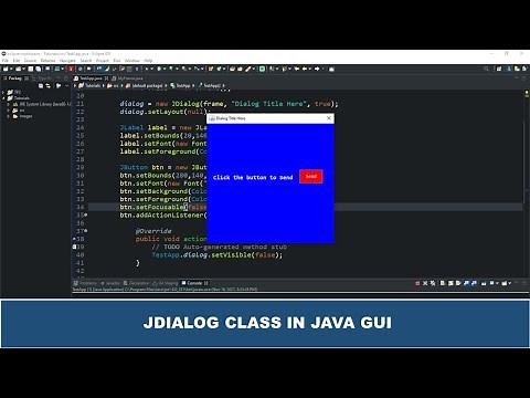 Java GUI Tutorial #57 - JDialog Class In Java GUI Swing