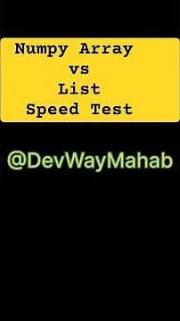 Real Speed Test: Python Lists vs NumPy arrays!
