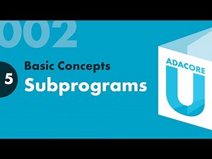 Ada 002 - Lesson 5 - Subprograms