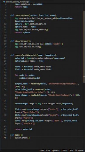 Blender Python - Creating and add a material to an object (code in description) #blender #python