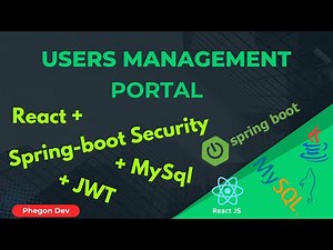 Users management Portal using Spring-boot, React.js, Mysql | Spring-Security, JWT, Roles, Auth