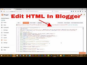 How to Edit html in Blogger