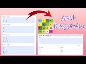Anti-Diagonals | Grand Assignment - 3 | Python problem solution.