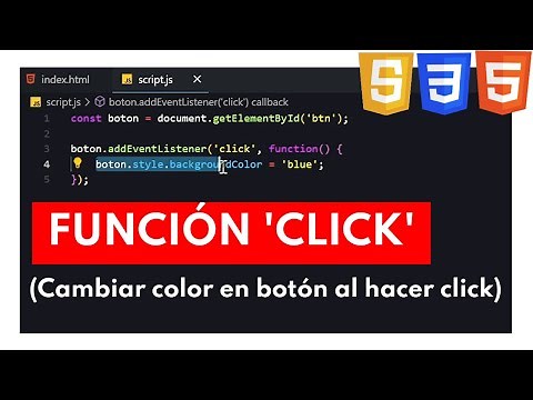Cómo Cambiar el COLOR de un BOTÓN al hacer Click con HTML, CSS y JAVASCRIPT