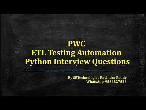 PwC ETL Testing Automation Interview Questions and Answers 2026