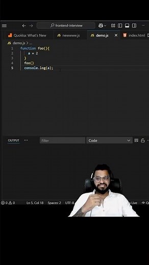Accessing of variables in strict mode vs non-strict mode in #javascript #coding #frontend