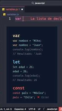 Los tres tipos de variables en JavaScript #programacion #javascript #devlife
