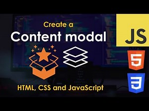 Create a content modal using HTML, CSS and vanilla JavaScript