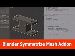 Blender Symmetrize Tutorial & Addon