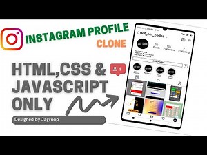 instagram profile clone | How to build instagram profile using html,css & javascript #instagram