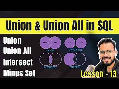 MySQl / SQL SET Operators: UNION, UNION ALL, EXCEPT (MINUS), INTERSECT | LESSON #13 #SQL