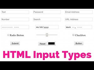 Mastering HTML Forms: A Comprehensive Guide to 18 Input Types