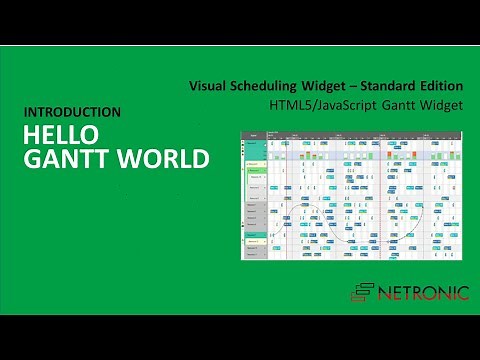 Hello Gantt World - Build your first HTML5/JavaScript Gantt Chart within few minutes with the VSW