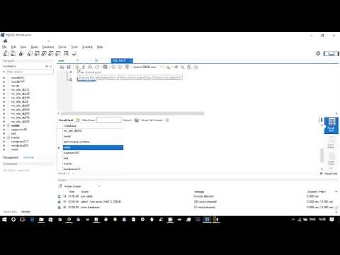 3 select database in MySQL server