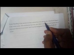 3 event handling in java and its types