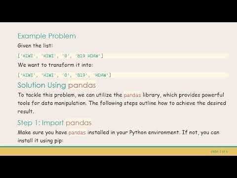 How to Split Strings in a List: A Simple Guide Using pandas