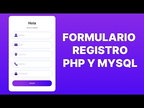 How to create a registration form in PHP and MySQL 🚀