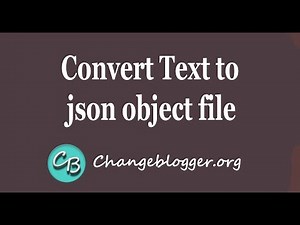Convert text to json object file