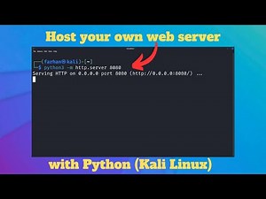 How to Host your own Web Server with Python on Kali Linux | PYTHON HTTP SERVER
