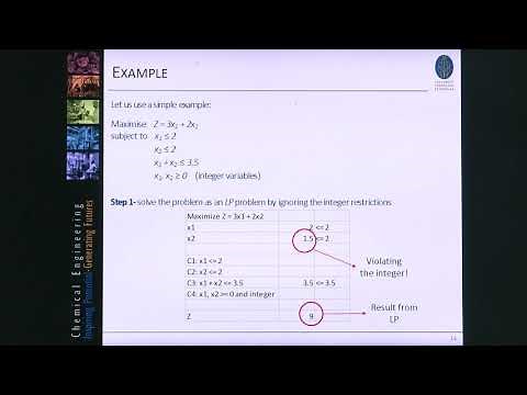 9. Mixed integer linear programming (MILP) and mixed integer nonlinear programming (MINLP) problems
