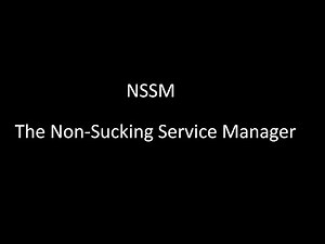 How to use NSSM service helper in Windows