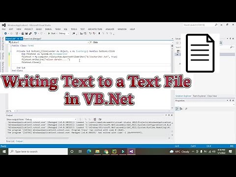 How to write text to a text file with vb.net | creating text file in visual basic.net