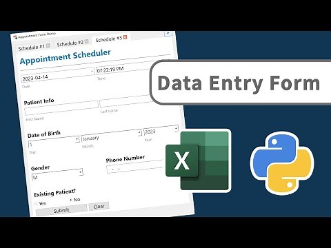 Create A Custom Data Entry GUI App With Python | Python Tutorial For Beginners