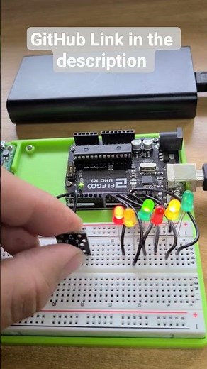 Arduino LED Patterns with One Button | 4 Modes | D2 Signal, D3 Power (Pins D8–D13) #arduino