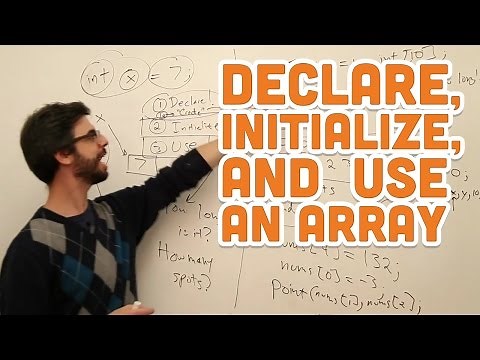 9.2: Declare, Initialize, and Use an Array - Processing Tutorial