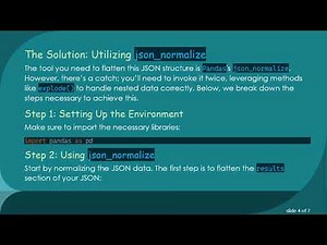 Transforming Nested JSON to a Pandas DataFrame