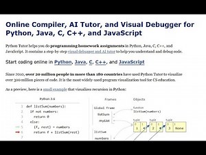 How to Use PythonTutor.com | Visualize Python Code Step-by-Step